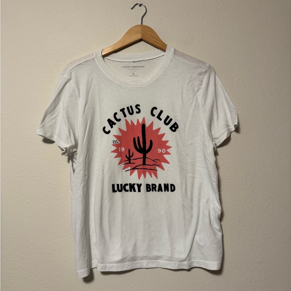 Lucky Brand White Graphic Tee